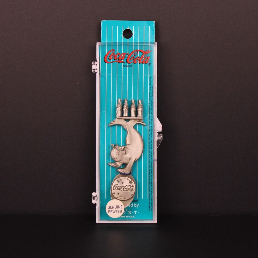 Coca-Cola Fort Pewter Seal Souvenir Spoon Vintage Collectible With Package